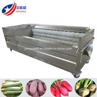 Potato Carrot Brush Washing Peeling Cleaning Machine Peeling Machine Peeler Root Vegetable Washer Peeler